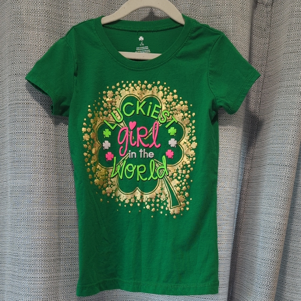 Vibrant Green Short Sleeve Tee with Fun Graphic